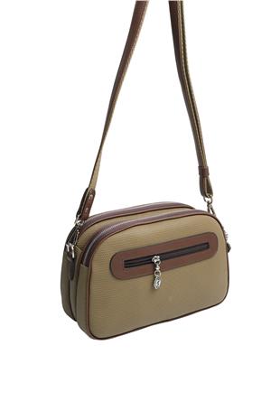 Silver & Polo SP745 Kadın Çapraz Çanta Petek L.Haki-Kahve
