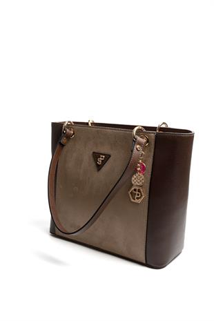 Silver & Polo SP1176 Kadın Omuz Çantası Süet Vizon-Kahve