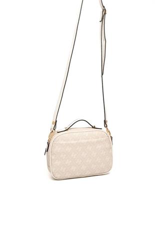 Silver & Polo SP1186 Kadın Çapraz Çanta Monogram Taş-Kemik
