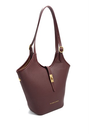 Silver Polo 1246 Kadın Omuz Çantası Mini Rolax Bordo-Bordo