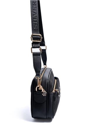 Silver & Polo SP1267 Kadın Çapraz Çanta Logolu Siyah