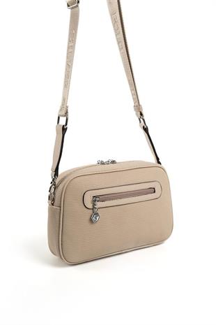 Silver & Polo SP1094 Kadın Çapraz Çanta Petek Bej-A.Taba