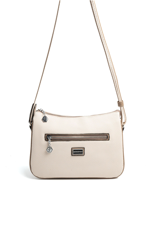 Silver & Polo SP818 Kadın Çapraz Çanta Petek Bej-Latte