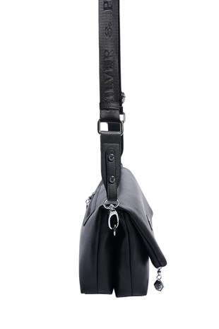 Silver Polo SP1278 Kadın Çapraz Çanta Düz Siyah-Siyah