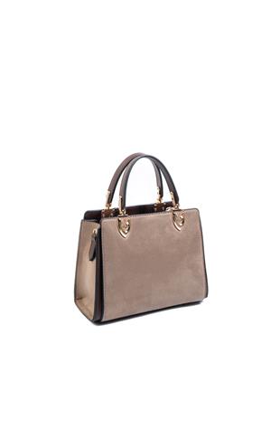 Silver & Polo SP1133 Kadın El Çantası Süet Vizon-Kahve