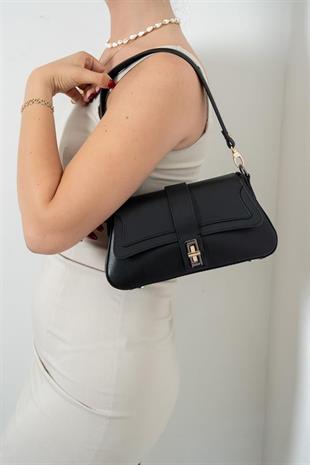 Silver Polo SP1177 Kadın Omuz Çantası Düz Siyah-Siyah