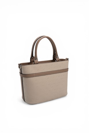 Silver & Polo SP1283 Kadın El Çantası Fashion Bej-Latte