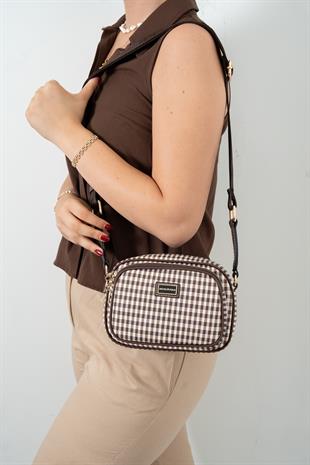 Silver & Polo Kahve Sarı - Kahve SP1111 Kadın Çapraz Çanta