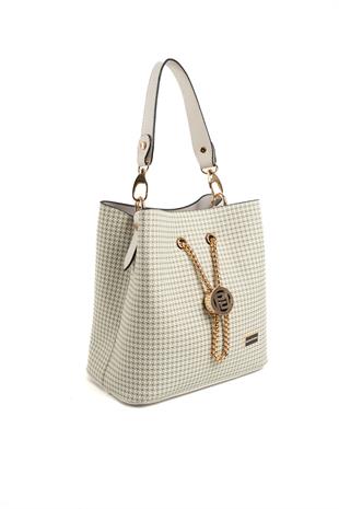 Silver & Polo Yeşil - Kemik SP967 Kadın Çapraz Çanta