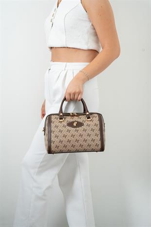 Silver & Polo Koyu Bej - Kahve SP1091 Kadın El Çantası