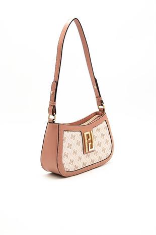Silver & Polo SP1132 Kadın Çapraz Çanta Monogram Pembe-Somon