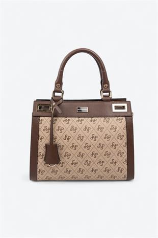 Silver & Polo Koyu Bej - Kahve SP1174 Kadın El Çantası