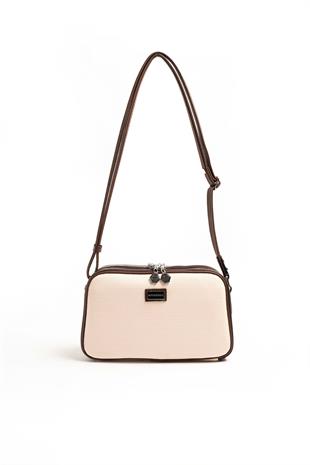 Silver & Polo Bej - Kahve SP899 Kadın Çapraz Çanta