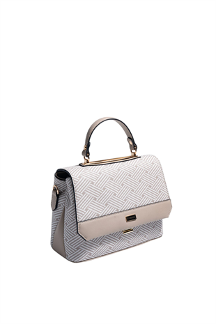 Silver & Polo SP838 Kadın Çapraz Çanta Ç.Örgü Bej-Kum