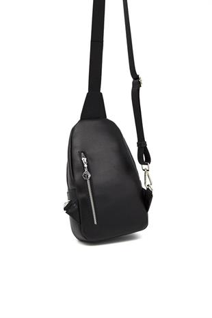 Silver & Polo SP959 Kadın Vücut Çantası Düz Siyah