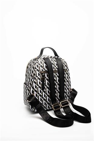 Silver & Polo SP1130 Kadın Sırt Çantası Ekose Siyah