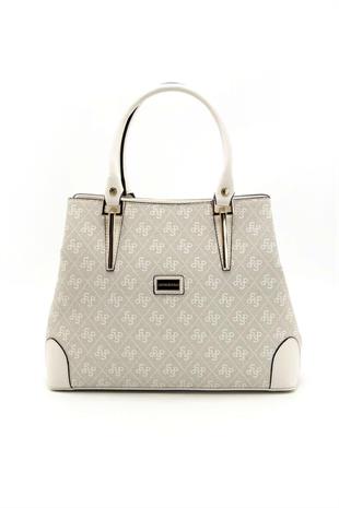 Silver & Polo SP667 Kadın El Çantası Monogram Taş-Kemik