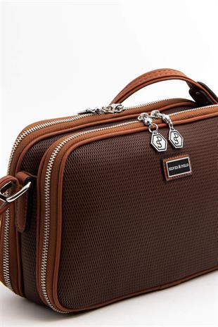 Silver & Polo SP899 Kadın Çapraz Çanta Petek Kahve-Taba