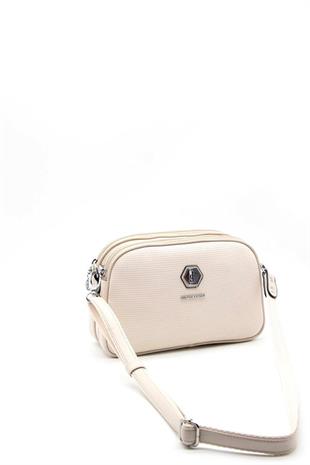 Silver & Polo SP745 Kadın Çapraz Çanta Petek Bej-Bej