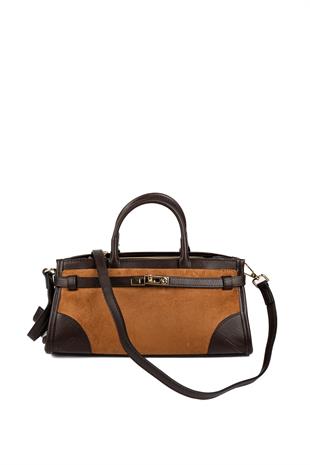 Silver & Polo SP1260 Kadın El Çantası Süet Taba-Kahve