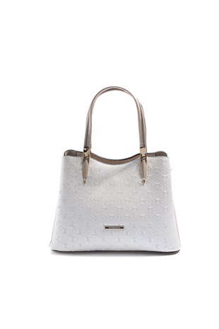Silver & Polo SP1205 Kadın El Çantası Logolu Sedef-S.Nut