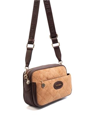 Silver & Polo SP1267 Kadın Çapraz Çanta Logolu Taba-Kahve