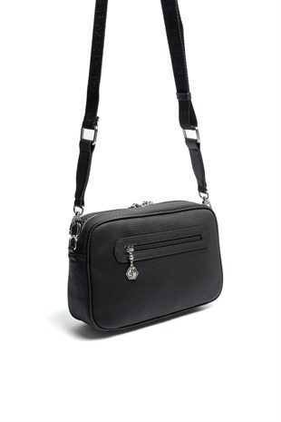 Silver & Polo SP1280 Kadın Çapraz Çanta Petek Siyah-Siyah