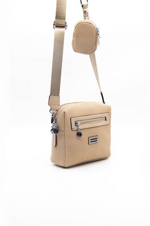 Silver & Polo SP1038 Kadın Çapraz Çanta Petek Nut