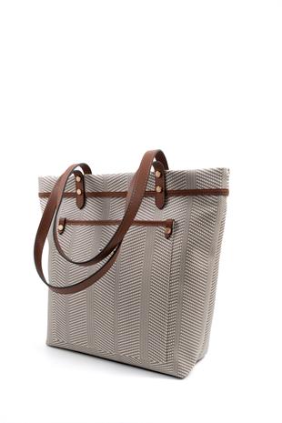 Silver & Polo Bej - Taba SP1203 Kadın Omuz Çantası