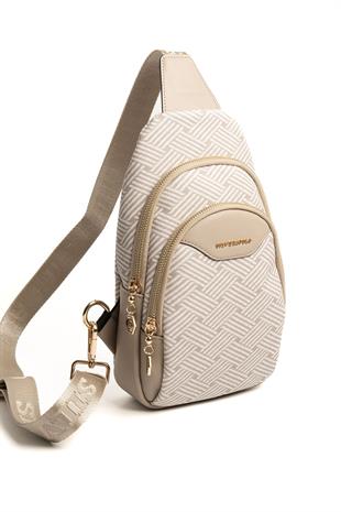 Silver & Polo Bej - Kum SP959 Kadın Vücut Çantası