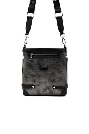 Silver & Polo SP1120 Kadın Çapraz Çanta Petek M.Gümüş-Siyah