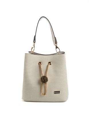 Silver & Polo Yeşil - Kemik SP967 Kadın Çapraz Çanta