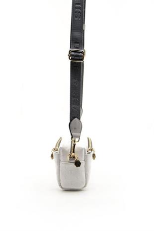 Silver & Polo SP1142 Kadın Çapraz Çanta Logolu Beyaz-A.Gri