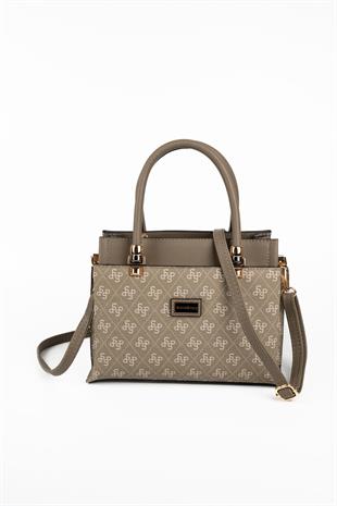 Silver & Polo SP826 Kadın El Çantası Monogram Y.Yeşil-Y.Yeşil