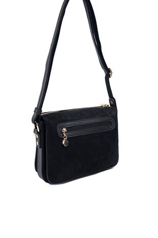 Silver & Polo SP784 Kadın Çapraz Çanta Süet Siyah