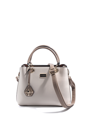Silver Polo Bej - Latte Düz Kadın El Çantası SP1272