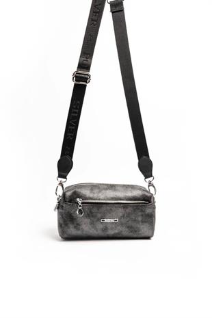 Silver & Polo SP1142 Kadın Çapraz Çanta Petek M.Gümüş-Siyah