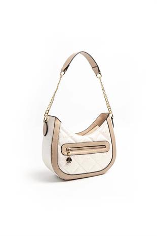 Silver & Polo SP1168 Kadın Omuz Çantası Logolu Sedef-S.Nut