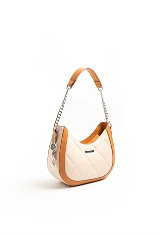 Silver & Polo Bej - A.Taba SP1168 Kadın Omuz Çantası