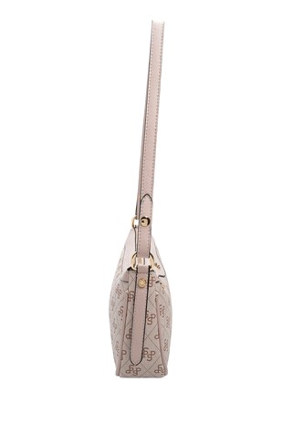 Silver Polo SP1274 Kadın Çapraz Çanta Monogram Pembe-Pudra