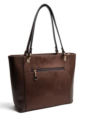 Silver & Polo SP1176 Kadın Omuz Çantası Süet Kahve-Kahve