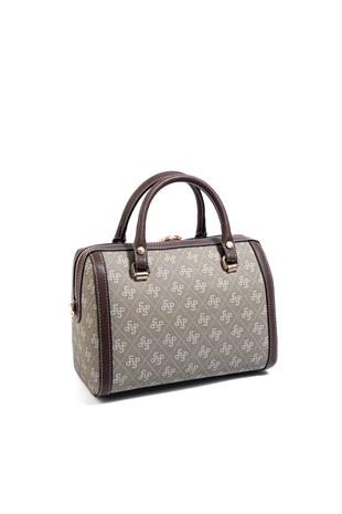 Silver & Polo SP1091 Kadın El Çantası Monogram Y.Yeşil-Kahve