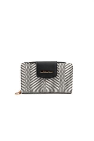 Silver & Polo Siyah Beyaz - Siyah SP1202 Kadın Cüzdan & Kartlık