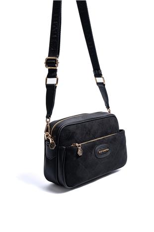 Silver & Polo SP1267 Kadın Çapraz Çanta Logolu Siyah