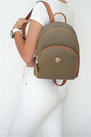 Silver & Polo SP1062 Kadın Sırt Çantası Petek L.Haki-A.Taba