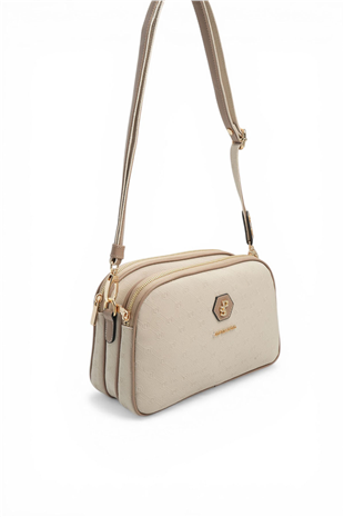 Silver & Polo SP745 Kadın Çapraz Çanta Fashion Bej-Latte