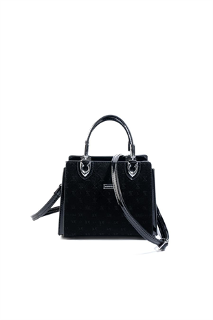 Silver & Polo SP1133 Kadın El Çantası Fashion Siyah-Rugan Siyah