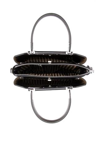 Silver & Polo SP913 Kadın El Çantası Hasır Siyah Beyaz-Siyah