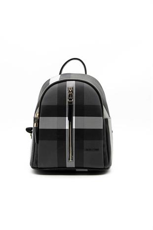 Silver & Polo SP901 Kadın Sırt Çantası Ekose Siyah