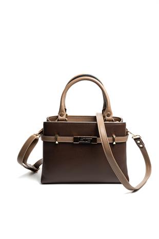 Silver & Polo SP1149 Kadın El Çantası Düz Kahve-Vizon